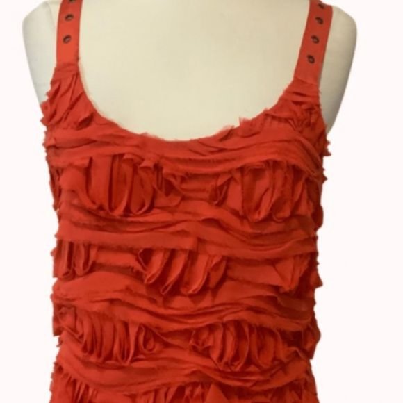 Cynthia Steffe Sleeveless Raw Textured Blouse Sz 4 - Picture 6 of 11